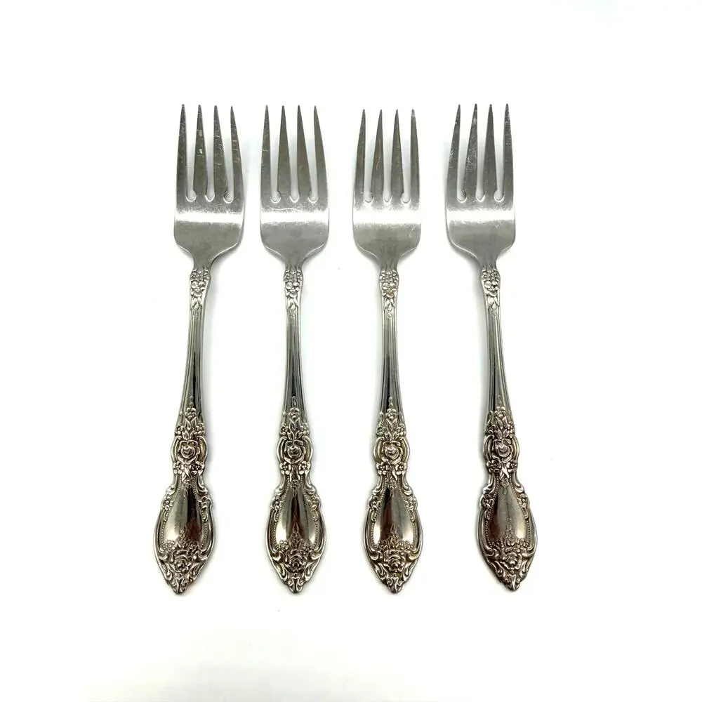 Oneida OCO Wordsworth Set of 4 Stainless Steel Salad Forks